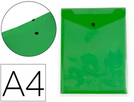 Liderpapel Carpeta Dossier con Fuelle y Broche Verde Translúcido DIN A4