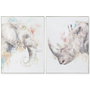 DKD Home Decor Cuadro Lienzo Animal Surtido de 2 Piezas (60x3,5x80 cm)