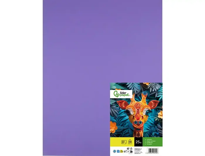 Liderpapel Cartulina Púrpura 50x65 cm 240g/m2 (25 hojas)