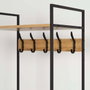 Max Home Perchero con baldas 60x40x175 cm de acero y melamina