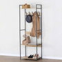 Max Home Perchero con baldas 60x40x175 cm de acero y melamina