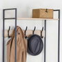 Max Home Perchero con baldas 60x40x175 cm de acero y melamina