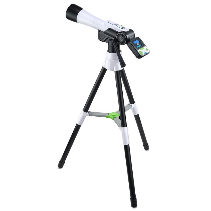 V-Tech Telescopio Multimedia Aventuras Espaciales 80-614522 con Pantalla Color, Trípode y Tarjetas Educativas para +7 Años