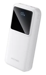 Vention FHLW0 Power Bank 20000 mAh Batería Externa 22.5W con Adaptive Fast Charging, Power Delivery 3.0, Quick Charge 3.0, Pantalla LED, Color Blanco