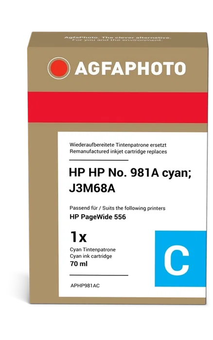 Agfa Photo APHP981AC Cartucho de tinta cian Compatible con HP 981A (~6000 páginas) Agfa Photo APHP981AC Cartucho de tinta cian Compatible con HP 981A (~6000 páginas)