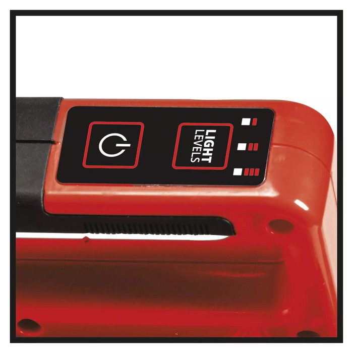 Einhell TE-CL 18/2000 Li Solo - Lámpara de trabajo LED recargable, 2000 lm, luz fría 5700K, color negro y rojo