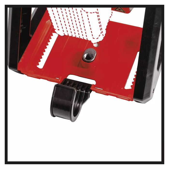 Einhell TE-CL 18/2000 Li Solo - Lámpara de trabajo LED recargable, 2000 lm, luz fría 5700K, color negro y rojo