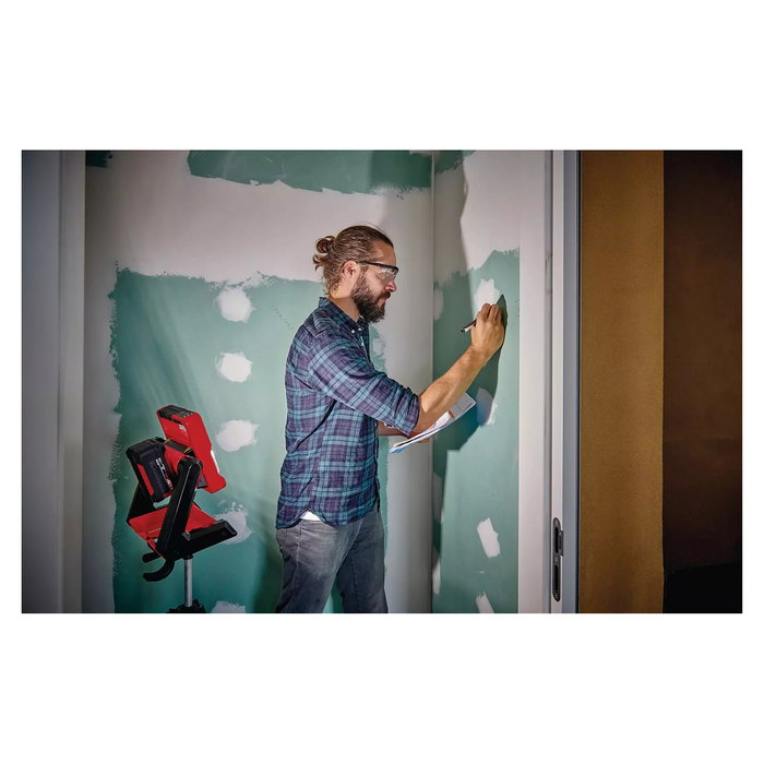 Einhell TE-CL 18/2000 Li Solo - Lámpara de trabajo LED recargable, 2000 lm, luz fría 5700K, color negro y rojo