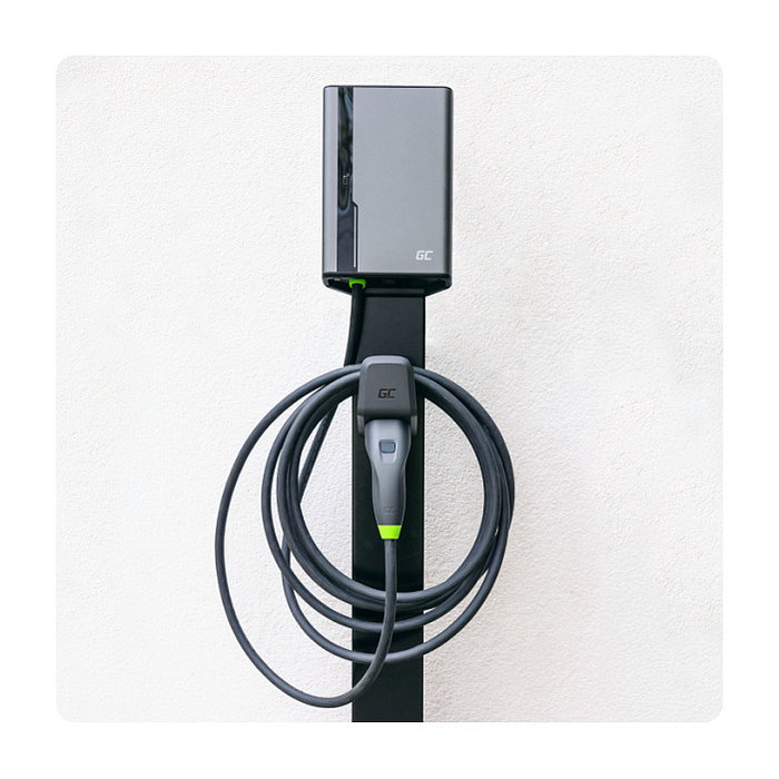 Green Cell HabuDen Wallbox 22kW 32A 5m NFC con cable Tipo 2 Green Cell HabuDen Wallbox 22kW 32A 5m NFC con cable Tipo 2