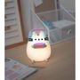 ERIK Lampara Pusheen Gamer, Fabricada en PVC, Iluminacion LED USB/Pilas AA