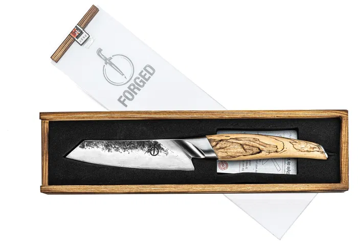 Forged Cuchillo Santoku COS1699274739148 Acero VG10 Mango Madera Raíz 14 cm