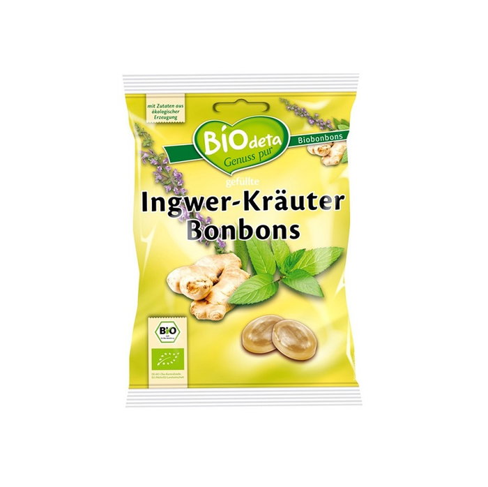 BIODETA Caramelos de Jengibre y Hierbas BIO 75g