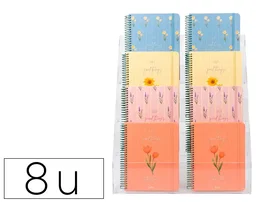 Liderpapel Agenda Oficina Flowers 2027 A5 Bilingüe Surtida