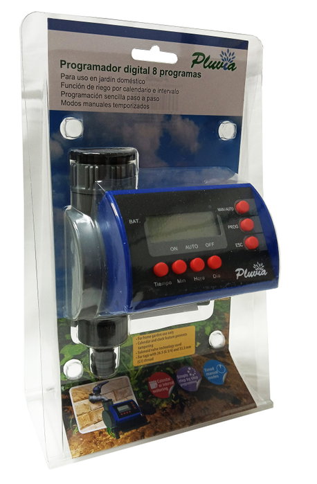 PLUVIA Programador de Riego Digital 8 Programas PLSD21002
