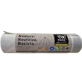 RRR PACK Bolsas de Basura Recicladas Blanca 20L - 20 Unidades