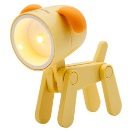 RealPower 486316 Linterna LED para Mascotas, Taschenlampe para Perro, Color Naranja y Amarillo, Alimentación por 3 Baterías LR41, 1 Bombilla LED Incluida
