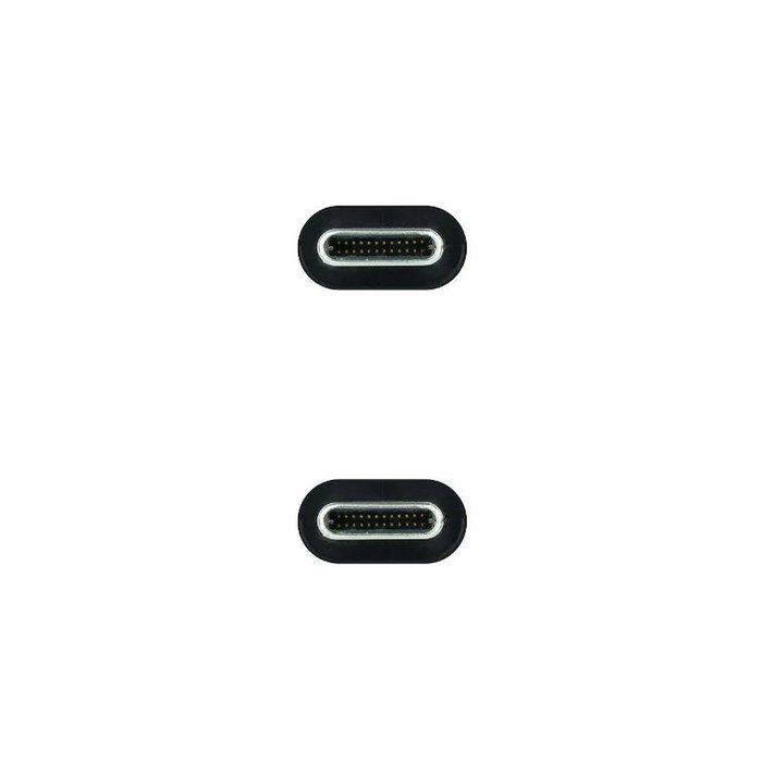 Nanocable Cable USB 3.1 Tipo-C a Tipo-C 100W 10Gbps 2m Negro Nanocable Cable USB 3.1 Tipo-C a Tipo-C 100W 10Gbps 2m Negro