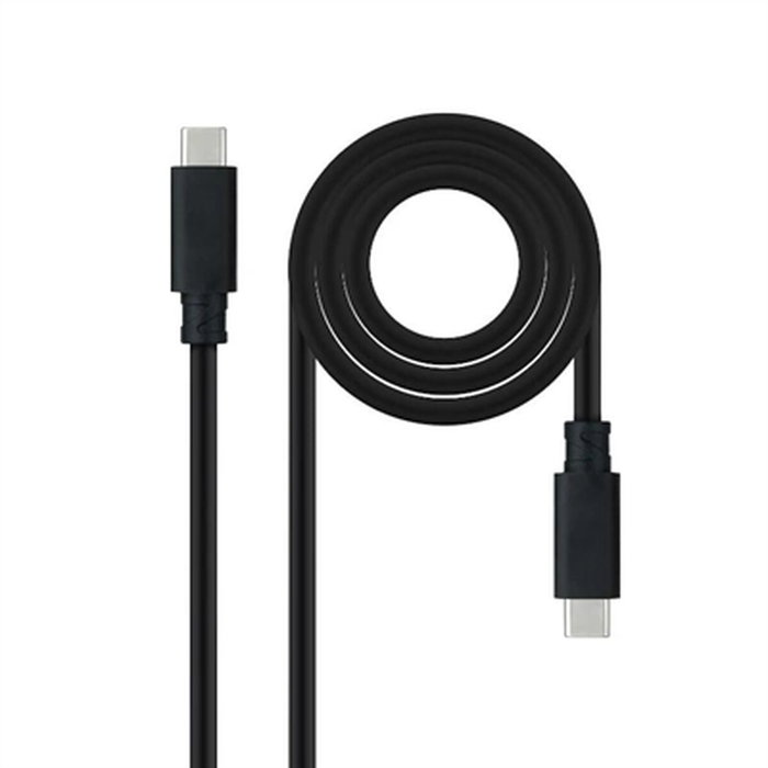 Nanocable Cable USB 3.1 Tipo-C a Tipo-C 100W 10Gbps 2m Negro Nanocable Cable USB 3.1 Tipo-C a Tipo-C 100W 10Gbps 2m Negro