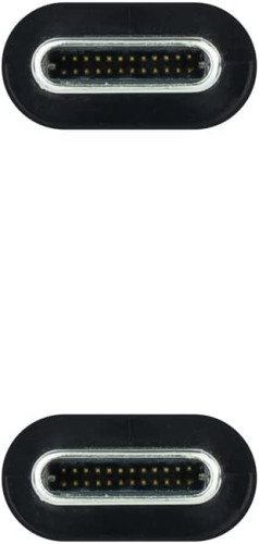 Nanocable Cable USB-C a USB-C 10.01.4102, USB 3.1 Gen2 10Gbps, 100W 5A Carga Rápida, 4K/60Hz, 2m, Negro