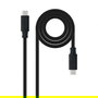 Nano Cable 10.01.4102 Cable USB 3.1 Tipo-C Macho a Macho, Soporta 100W y 10Gbps, 2 Metros, Negro