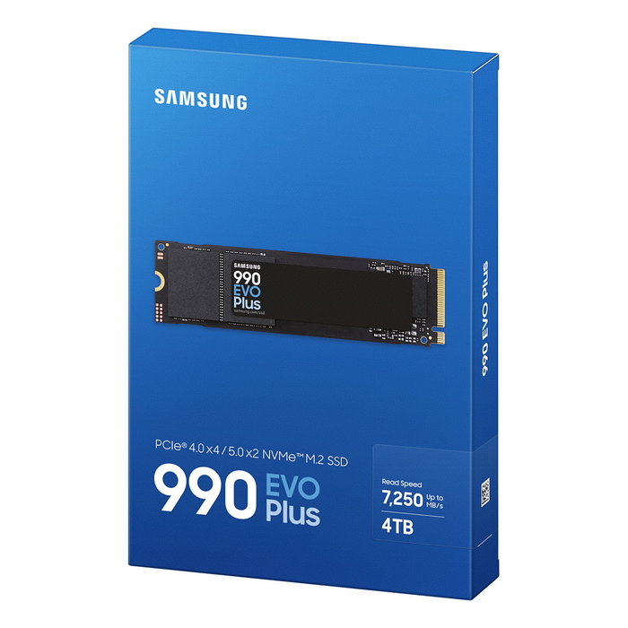 Samsung SSD 990 EVO Plus 4TB NVMe M.2 PCIe 4.0x4 Lectura hasta 7250MB/s SAM8806095575667