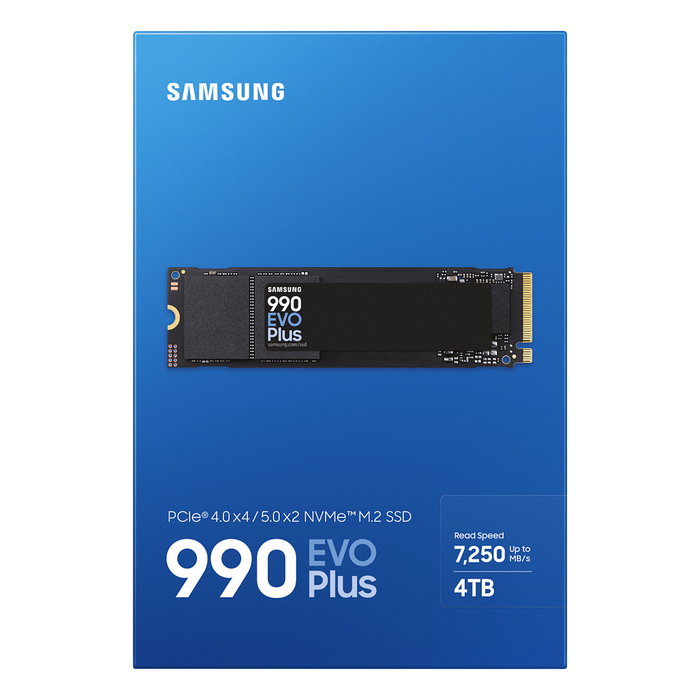 Samsung SSD 990 EVO Plus 4TB NVMe M.2 PCIe 4.0x4 Lectura hasta 7250MB/s SAM8806095575667
