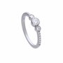 Diamonfire Anillo de Plata con Circonita Pave Gris Tamaño 16