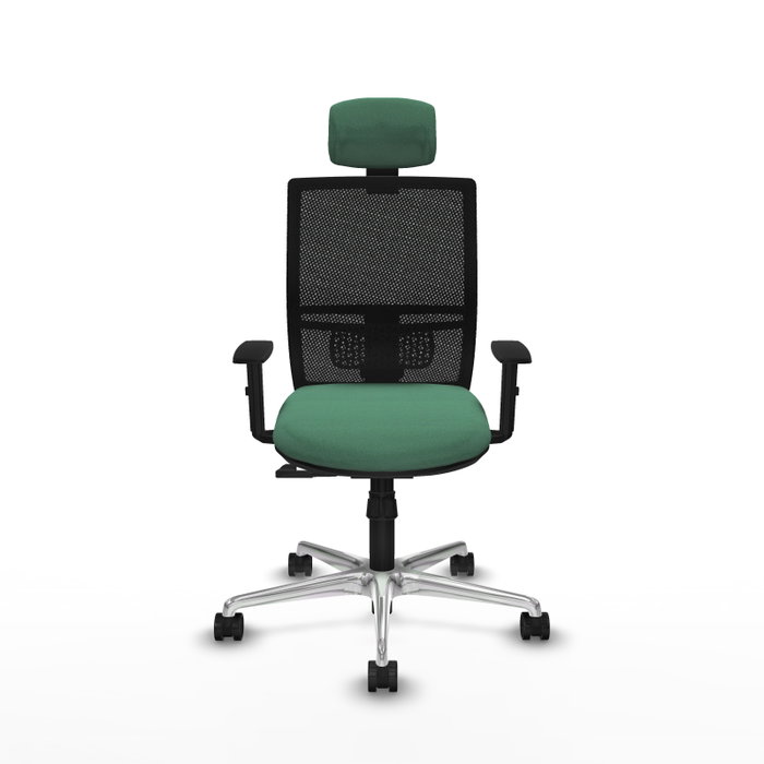 PIQUERAS Y CRESPO Silla de oficina Yunquera con mecanismo Sincro Verde esmeralda