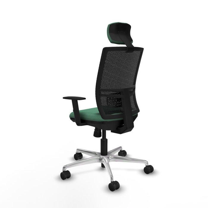 PIQUERAS Y CRESPO Silla de oficina Yunquera con mecanismo Sincro Verde esmeralda