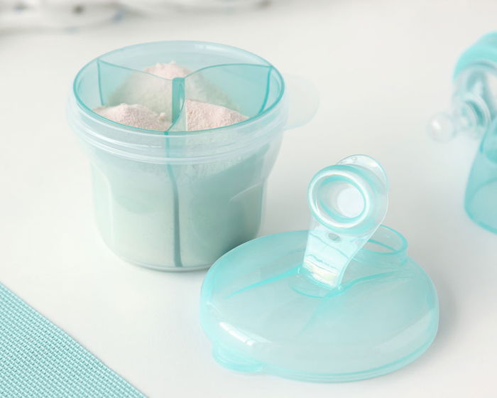 KioKids Dosificador Leche En Polvo Giratorio Azul con 3 Compartimentos para Bebé +0 Meses KioKids Dosificador Leche En Polvo Giratorio Azul con 3 Compartimentos para Bebé +0 Meses