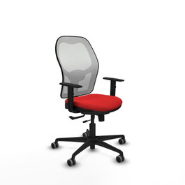 PIQUERAS Y CRESPO Silla de oficina Jorquera Roja con mecanismo Sincro/Traslack