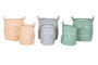 DKD Home Decor Set de 2 Cestos de Lienzo URBAN 30x30x32 cm Surtido