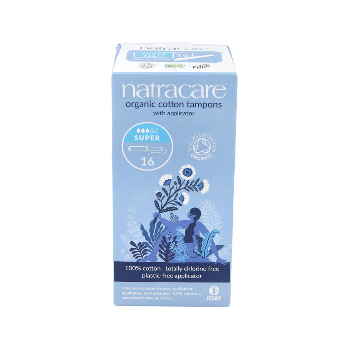 NATRACARE Tampon Super con aplicador 16 uds. de algodón orgánico NATRACARE Tampon Super con aplicador 16 uds. de algodón orgánico