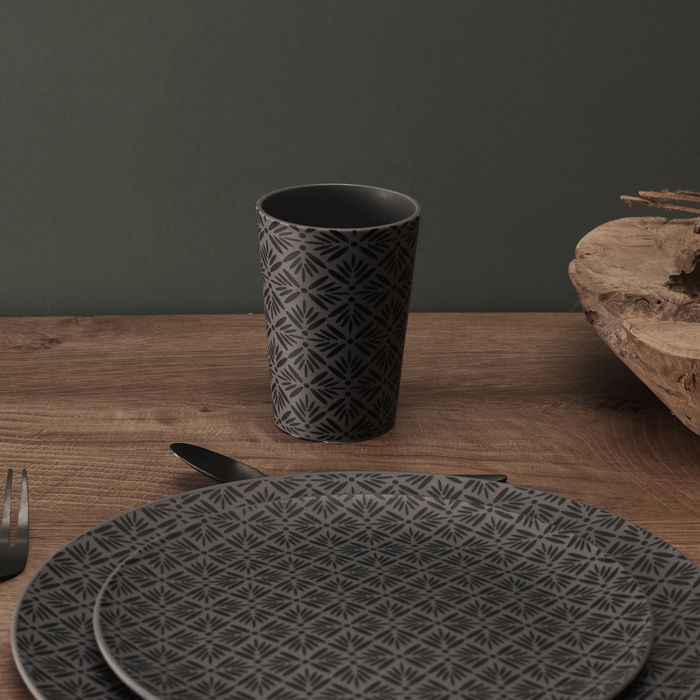 Home Deco Factory Vaso 200 Ml Polipropileno Estampados Verde Gris Beige