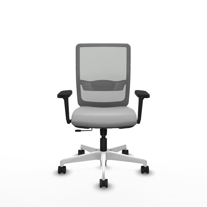 PIQUERAS Y CRESPO Silla de oficina Haches Gris con Brazos 3D PIQUERAS Y CRESPO Silla de oficina Haches Gris con Brazos 3D