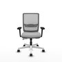 PIQUERAS Y CRESPO Silla de oficina Haches Gris con Brazos 3D