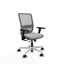 PIQUERAS Y CRESPO Silla de oficina Haches Gris con Brazos 3D