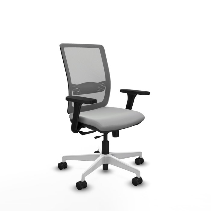 PIQUERAS Y CRESPO Silla de oficina Haches Gris con Brazos 3D PIQUERAS Y CRESPO Silla de oficina Haches Gris con Brazos 3D