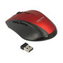 DeLOCK 12493 Ratón Óptico Inalámbrico Ergonómico Negro y Rojo