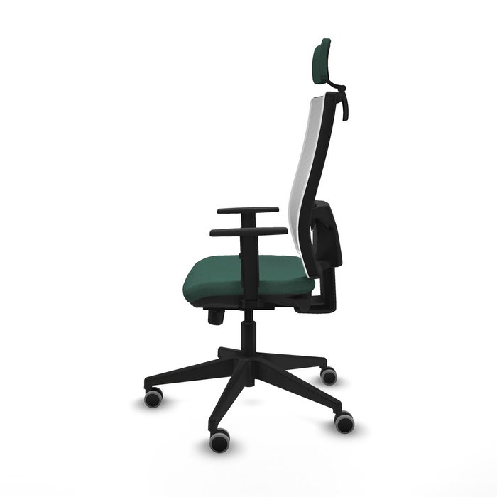 PIQUERAS Y CRESPO Silla de oficina Horna con mecanismo Sincro/Traslack Verde botella y Blanco PIQUERAS Y CRESPO Silla de oficina Horna con mecanismo Sincro/Traslack Verde botella y Blanco