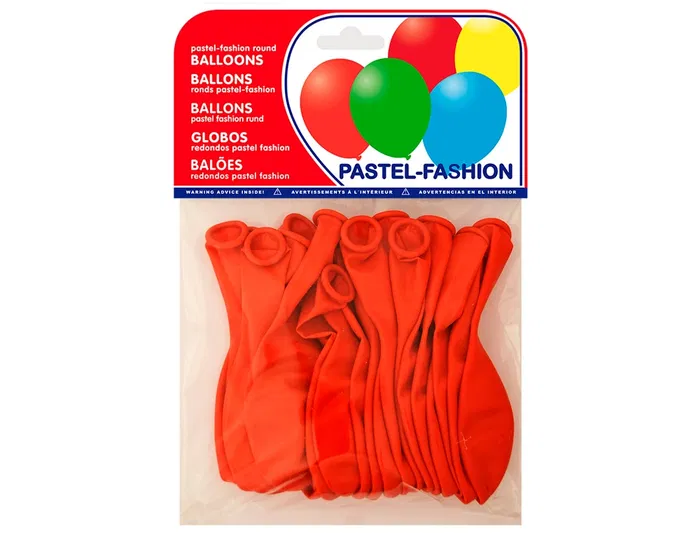 Blanca Globo 100% latex biodegradable pastel rojo bolsa de 20 unidades