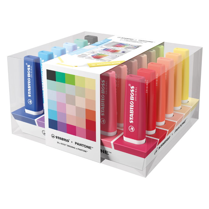 Stabilo Boss Original x Pantone Set de Mesa 30 Unidades Colores Surtidos