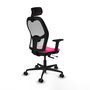 PIQUERAS Y CRESPO Silla de Oficina Jorquera Rosa y Blanco