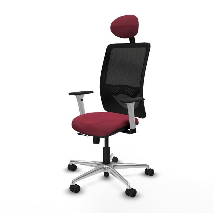 PIQUERAS Y CRESPO Silla de oficina Zulema con mecanismo Sincro/Traslack, color Granate y Negro PIQUERAS Y CRESPO Silla de oficina Zulema con mecanismo Sincro/Traslack, color Granate y Negro