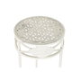 DKD Home Decor Mesita Auxiliar Terraza Y Jardin Blanco Metal 30.5 x 70 x 30.5 cm Set de 3