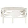 DKD Home Decor Mesita Auxiliar Terraza Y Jardin Blanco Metal 30.5 x 70 x 30.5 cm Set de 3
