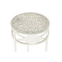 DKD Home Decor Set de 3 Mesas Auxiliares de Metal Blanco
