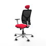 PIQUERAS Y CRESPO Silla de oficina Motilla con mecanismo Sincro/Traslack Rojo y Negro