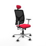 PIQUERAS Y CRESPO Silla de oficina Motilla con mecanismo Sincro/Traslack Rojo y Negro