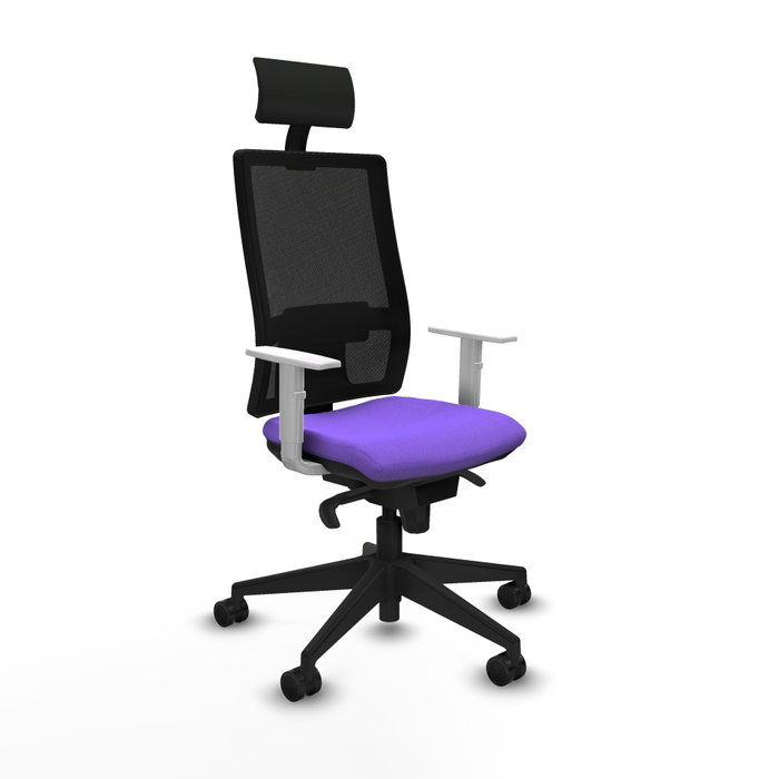 PIQUERAS Y CRESPO Silla de oficina Horna con mecanismo Sincro, Lila y Negro PIQUERAS Y CRESPO Silla de oficina Horna con mecanismo Sincro, Lila y Negro